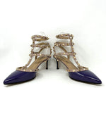 Valentino Garavani Purple Beige Patent Pump Heels