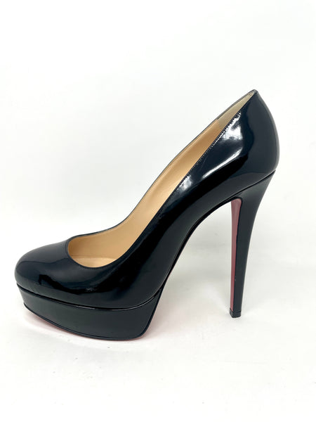 Christian Louboutin, Gray bianca 140 Wool Platform Court Shoes