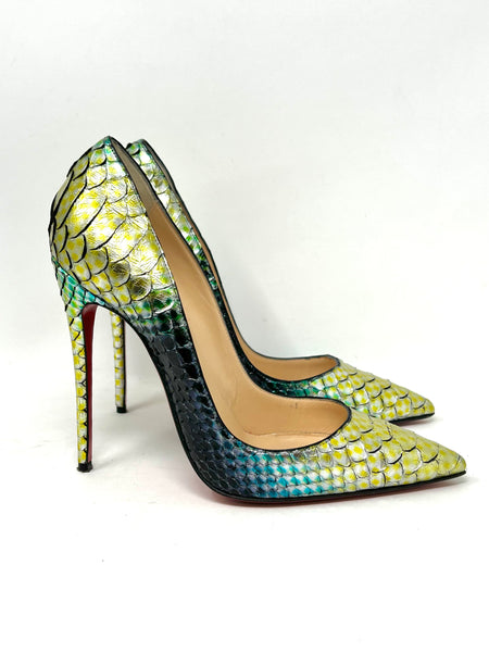 Christian louboutin best sale python heels