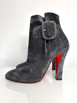Christian Louboutin Dark Grey Suede Ankle boots 40.5 UK7.5