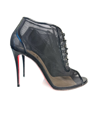 Christian Louboutin Open Ondessa 100 Mesh Booties – Size 39.5 UK6.5