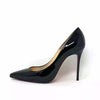 Christian Louboutin Decollete 554 100 Black Patent Leather Pump Heels 38.5 UK 5.5