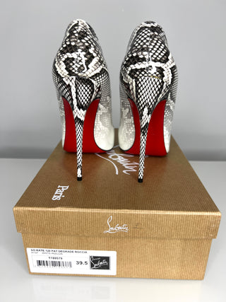 Christian Louboutin So Kate 120 White-Roccia Degrade Heels 39.5 UK6.5