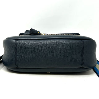 Anya Hindmarch Vere Navy Grained Leather Satchel Cross Body Bag