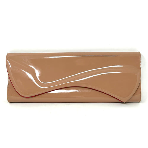 Christian Louboutin Pigalle Nude Patent Clutch Bag