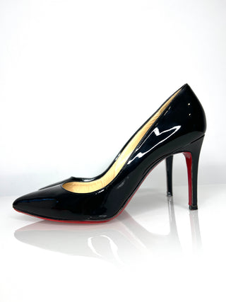 Christian Louboutin Preloved Pigalle 85 Black Patent Leather Heels 37 UK4