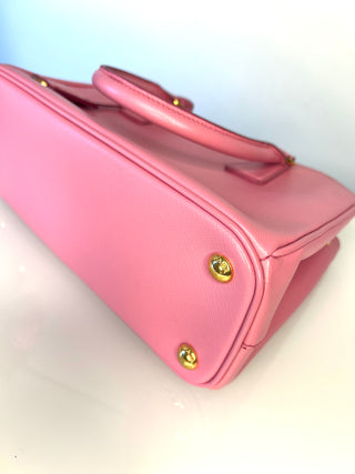Prada Galleria Small Pink Saffiano Leather Tote Bag