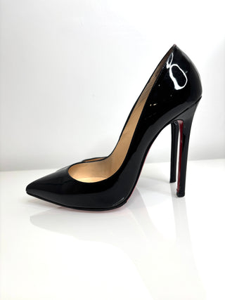 Christian Louboutin Pigalle 120 Black Patent Heels 39.5 UK6.5