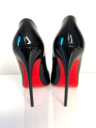 Christian Louboutin So Kate 120 Black Patent Heels 39.5 UK6.5