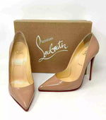 Christian Louboutin So Kate 120 Nude Patent Leather Pump Heels 40 UK 7