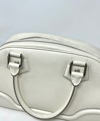 Louis Vuitton Montaigne PM Ivory Epi Leather Bowling Handbag