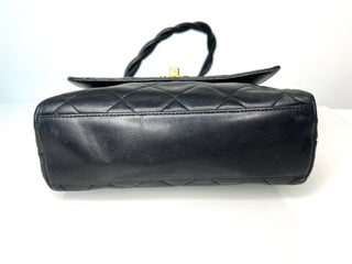Vintage Chanel Black Quilted Leather Flap – Gold-Plated Hardware Cross-body Shoulder Bag