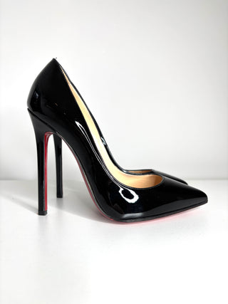 Christian Louboutin Pigalle 120 Black Patent Heels Small Fit 38 UK5