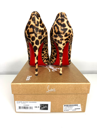 Christian Louboutin Preloved So Kate 120 Pony Jaguar Brown Heels 39.5 UK6.5