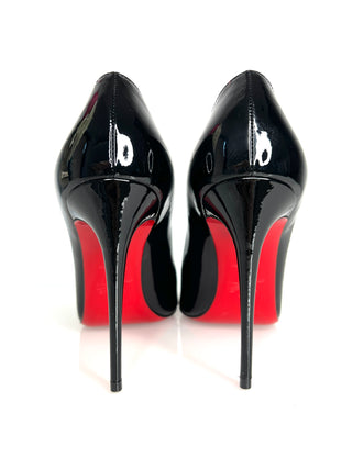Christian Louboutin Kate 100 Black Patent Heels 38 UK5