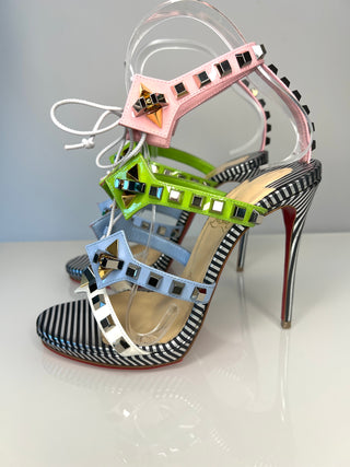 Christian Louboutin Multiplaticool 120 Sandals Heels 37 UK4