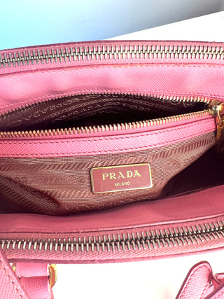 Prada Galleria Small Pink Saffiano Leather Tote Bag