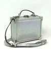 Aspinal of London The Trunk Silver Sparkle Crossbody Bag