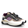 Chanel Multicolor Leather And Suede CC Low Top Drawstring Sneakers