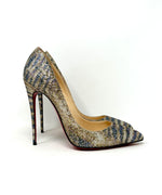 Christian Louboutin Pigalle Follies 120 Gold/Silver Glitter Sirene Pump Heels small fit 38.5 UK 5.5