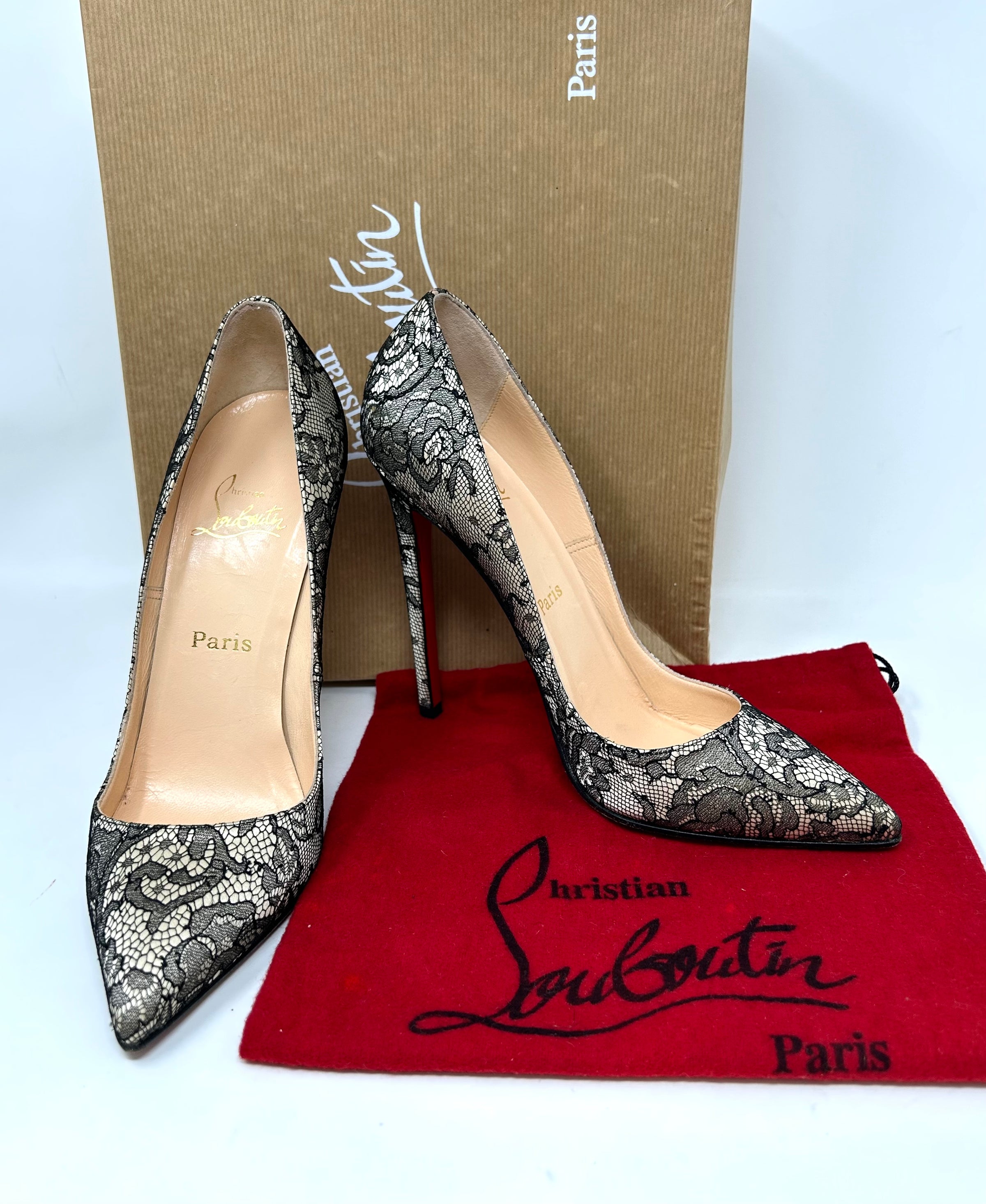 Christian Louboutin Pigalle 100 Black Leather Heels Sale New Shoes –  AvaMaria