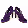 Louis Vuitton Purple Suede Perforated Open Toe Sandals 36.5 UK 3.5