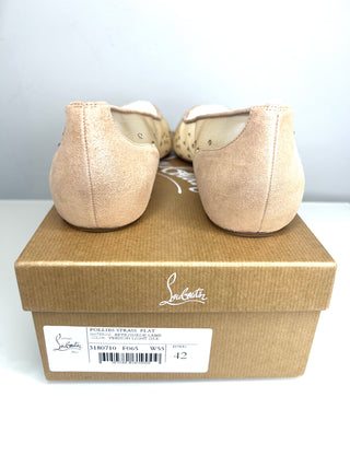 Christian Louboutin Follies Strass Crystal Ballet Flat Pumps 42 UK9