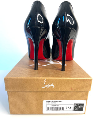 Christian Louboutin Pigalle 100 Black Patent Leather Heels – Size 37.5 UK 4.5