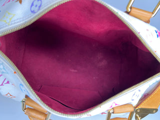 Louis Vuitton Pre-Loved Speedy 30 Multicolour Monogram White Handbag