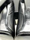 Chanel Black Leather Platform Block Heel Pumps 