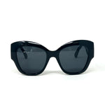 Gucci Black Oversized Cat Eye Shiny Acetate Sunglasses