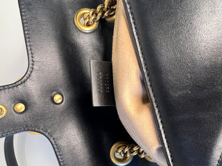 Gucci GG Marmont Small Black Leather Shoulder Bag