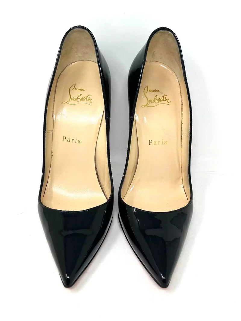 Christian Louboutin So Kate 120 Black Patent Pump Heels 37.5 UK 4.5