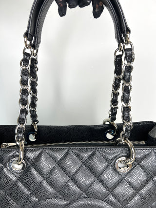 Chanel Large GST Black Caviar Leather Shopping Shoulder Bag