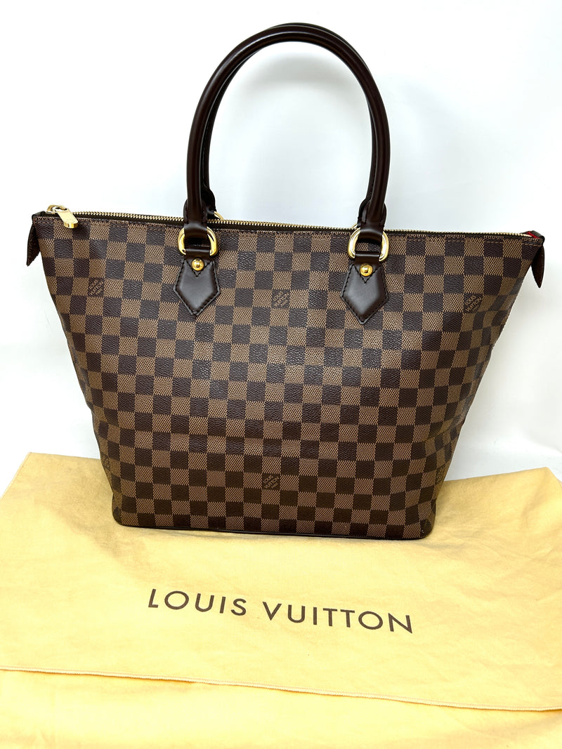 Louis Vuitton Saleya MM Brown Damier Ebene Coated Canvas Tote Bag