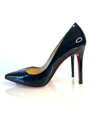 Christian Louboutin Pigalle 100 Black Patent Leather Heels – Size 37.5 UK 4.5
