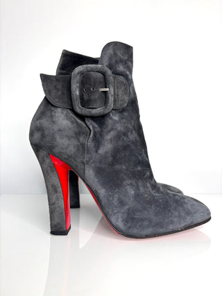 Christian Louboutin Dark Grey Suede Ankle boots 40.5 UK7.5
