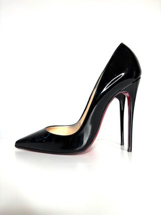 Christian Louboutin So Kate 120 Black Patent Heels 37 UK4