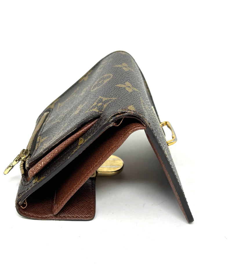 Louis Vuitton Brown Monogram Canvas Push Clasp Wallet