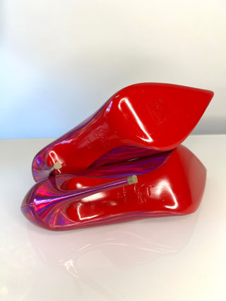 Christian Louboutin Hot Chick 100 Psychedelic Metallic Pink Heels – Size 40 / UK 7