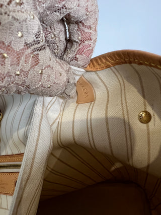 Louis Vuitton Preloved Neverfull MM Damier Azur Tote Bag