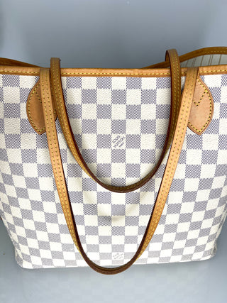 Louis Vuitton Preloved Neverfull MM Damier Azur Tote Bag