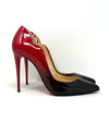 Christian Louboutin Hot Chick 100 Black Red Degrade Patent Leather Heels 40 UK 7