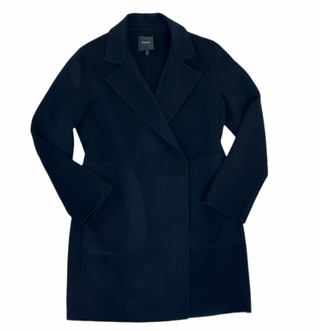 Theory Clairene Dark Navy/Nearly Black Double-Face Wool-Cashmere Relaxed Jacket Small