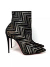 Christian Louboutin So Kate Black Mesh Lace Ankle Boots 39 UK 6