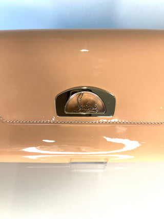 Christian Louboutin Vero Dodat Nude Patent Leather Clutch Bag