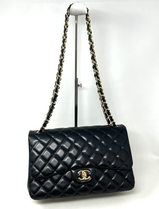 Chanel Jumbo Classic Double Flap Black Lambskin Bag