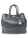Black grain Prada shoulder bag with detachable strap and gold hardware  