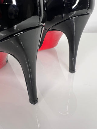 Christian Louboutin Pigalle 85 Black Patent Heels 35 UK2