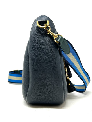 Anya Hindmarch Vere Navy Grained Leather Satchel Cross Body Bag